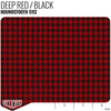 Houndstooth Seat Fabric - Deep Red / Black Product / Deep Red/Black - Relicate Leather Automotive Interior Upholstery