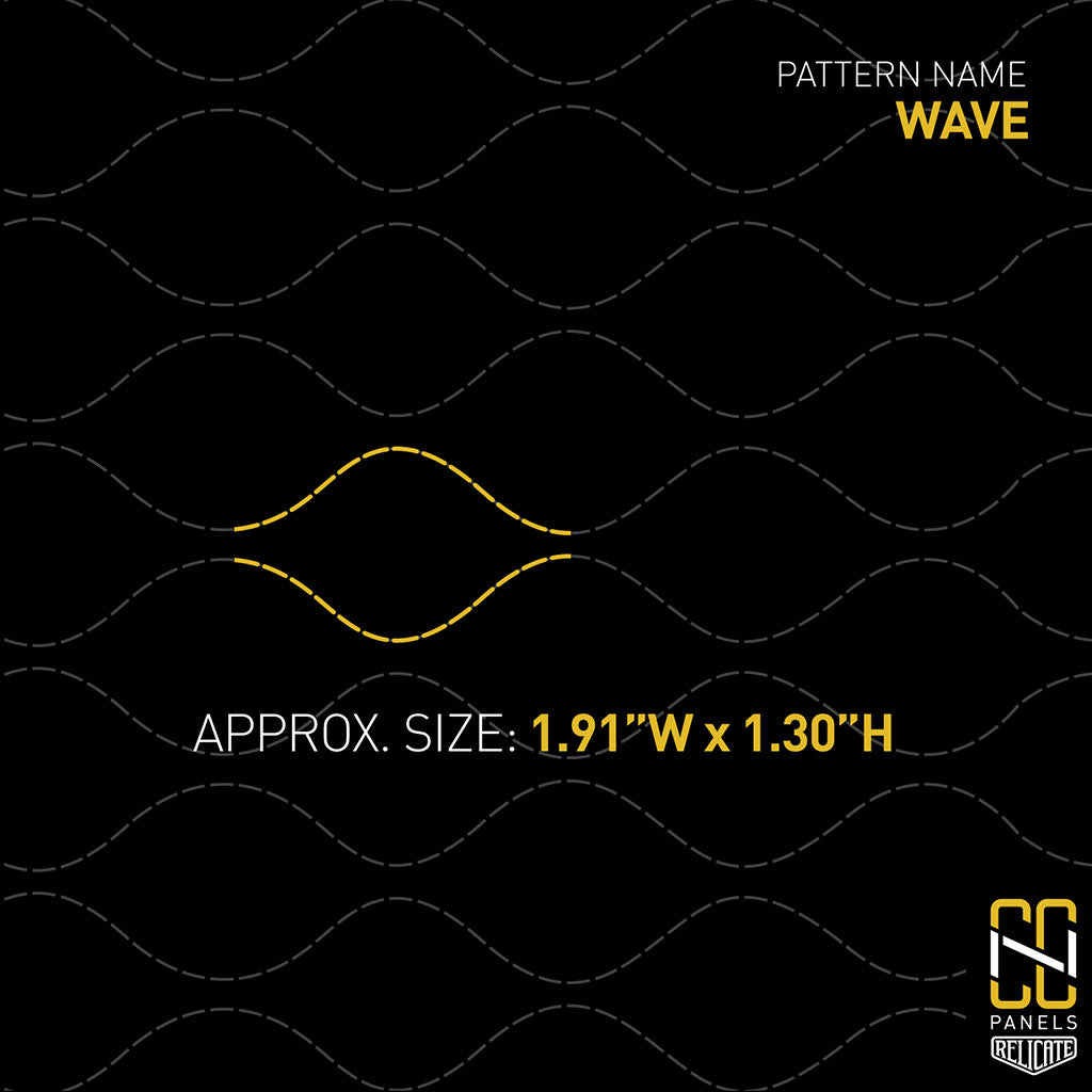 Wave CNC Stitched Panel - Relicate Leather Automotive Interior Upholstery