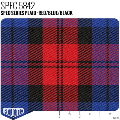 SPEC Series Plaid Fabric - Red / Blue / Black Product / Red/Blue/Black - Relicate Leather Automotive Interior Upholstery