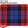 SPEC Series Plaid Fabric - Red / Blue / Black  - Relicate Leather Automotive Interior Upholstery