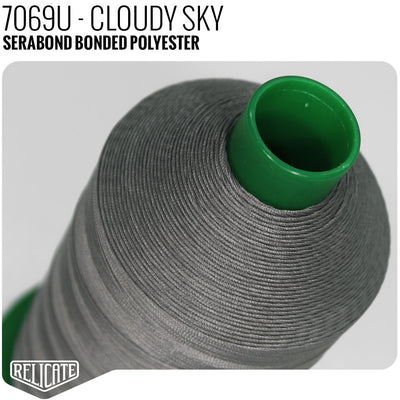 Serabond Bonded Polyester Outdoor Thread - SIZE 20 (TEX 135) Cloudy Sky - 7069U - Size 20 (TEX 135) - 1LB - Relicate Leather Automotive Interior Upholstery