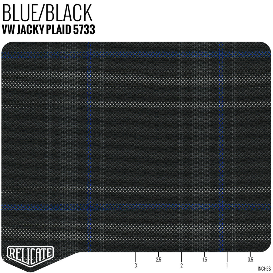 Jacky Plaid Fabric - Blue Product / Blue - Relicate Leather Automotive Interior Upholstery