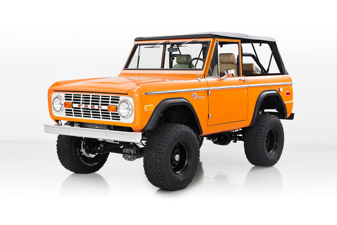 Classic Ford Broncos with Porsche Karo Madras Plaid Interior - Relicate