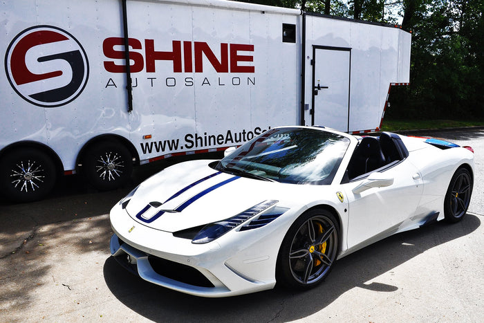 2016 Ferrari 458 Speciale Aperta Blu Medio Leather Interior
