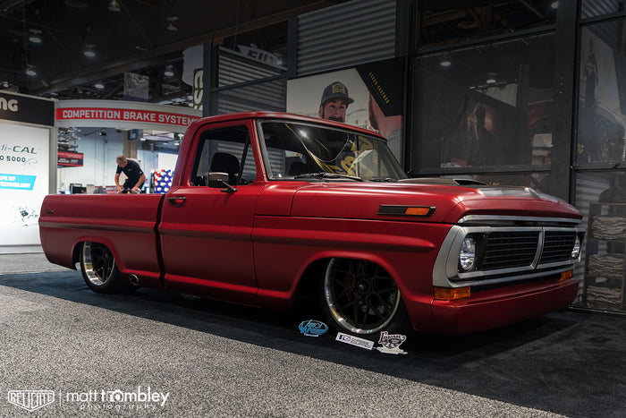 Classic Car Studio Red Ford F100