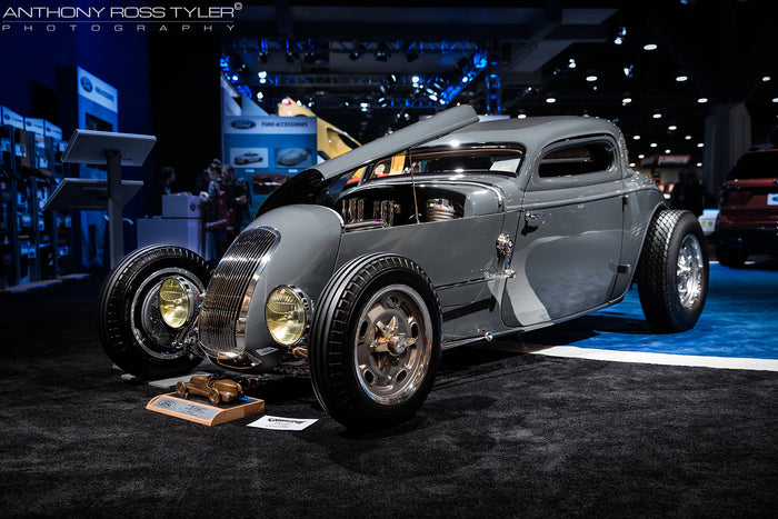 1933 Ford Drylakes Coupe Relicate Distressed Custom Leather Interior