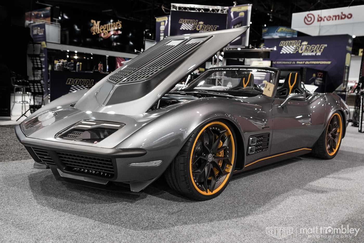 1972 Chevrolet Corvette Menace Relicate Custom Leather Interior Heartland Sculpt Garage