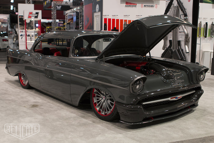 1957 Chevrolet Bel Air Ironworks Speed and Kustom Relicate Custom Leather Interior