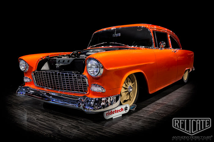 Ironworks speed and custom 1955 chevrolet bel air Relicate custom leather interior