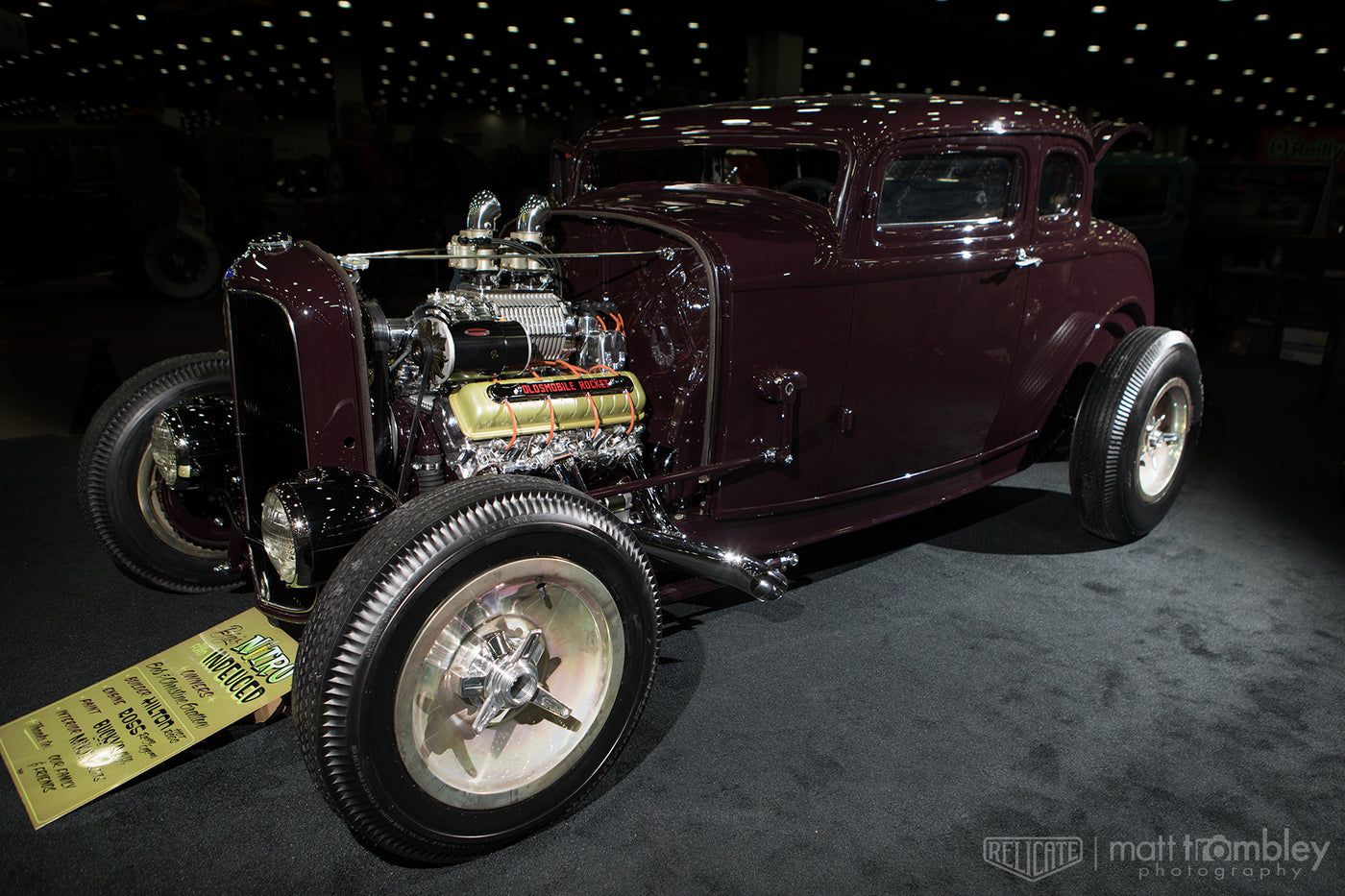 1932 Ford Model A Coupe Hilton Hot Rods Relicate Antiqued Leather Interior
