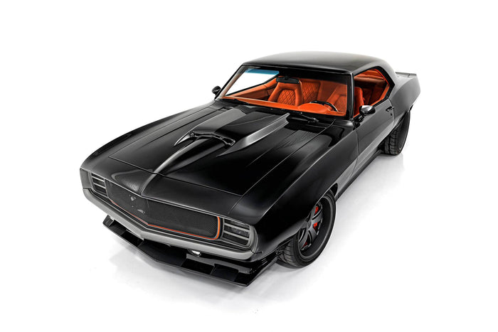 Classic Car Studio 1969 Camaro Relicate Orange Leather Interior