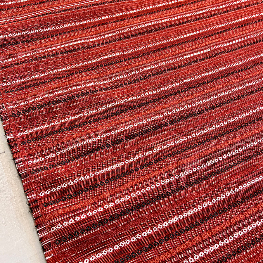 Southwest Style NOS Fabric - Red - Relicate Leather Automotive Interior Upholstery