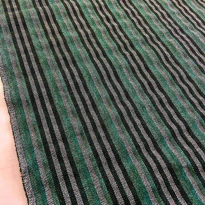 Southwest Style NOS Fabric - Green Stripe - Relicate Leather Automotive Interior Upholstery