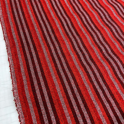 Southwest Style NOS Fabric - Red Stripe - 4 yards - Relicate Leather Automotive Interior Upholstery