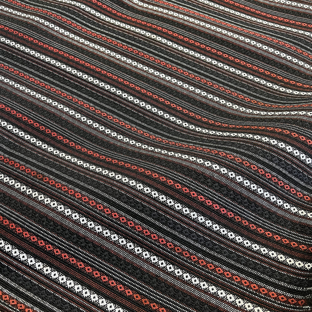 Southwest Style NOS Fabric - Black/Brown/Red/White - Relicate Leather Automotive Interior Upholstery