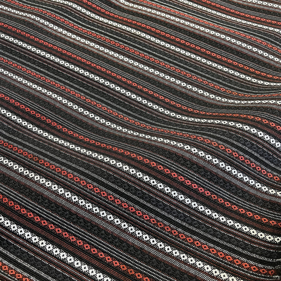 Southwest Style NOS Fabric - Black/Brown/Red/White - Relicate Leather Automotive Interior Upholstery