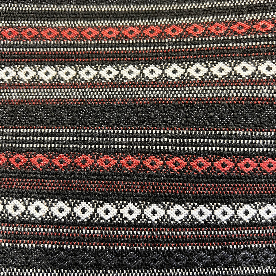 Southwest Style NOS Fabric - Black/Brown/Red/White - 6 yards - Relicate Leather Automotive Interior Upholstery