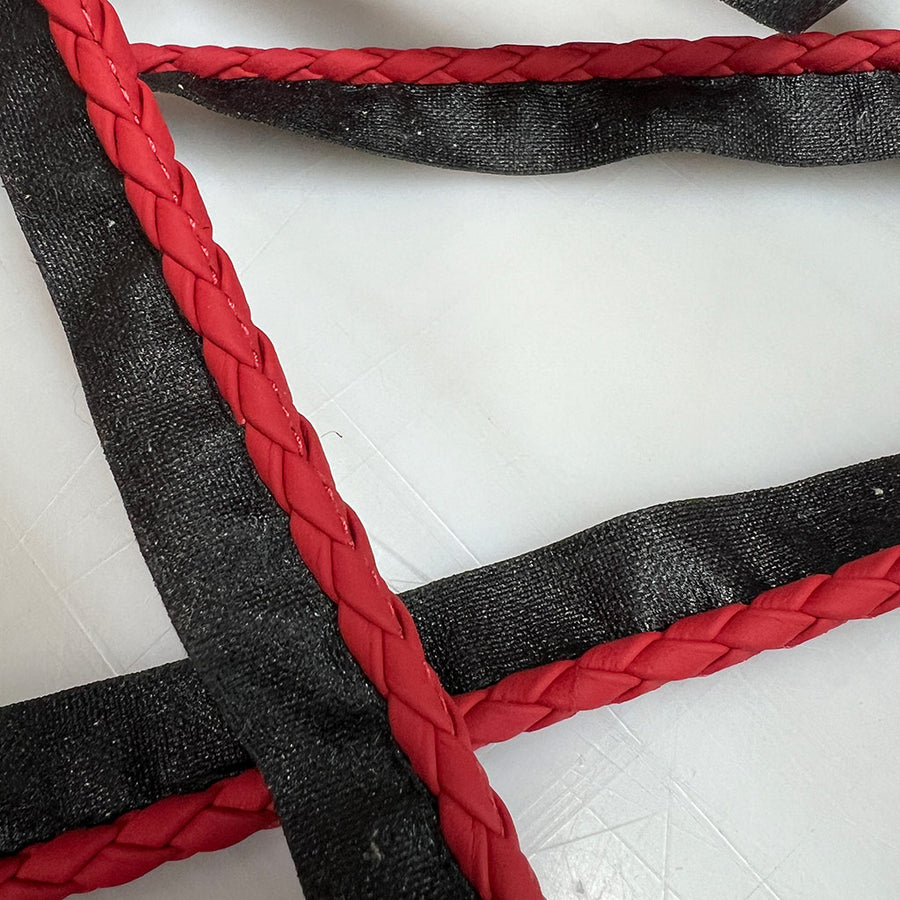 Braided Leather Piping - Red