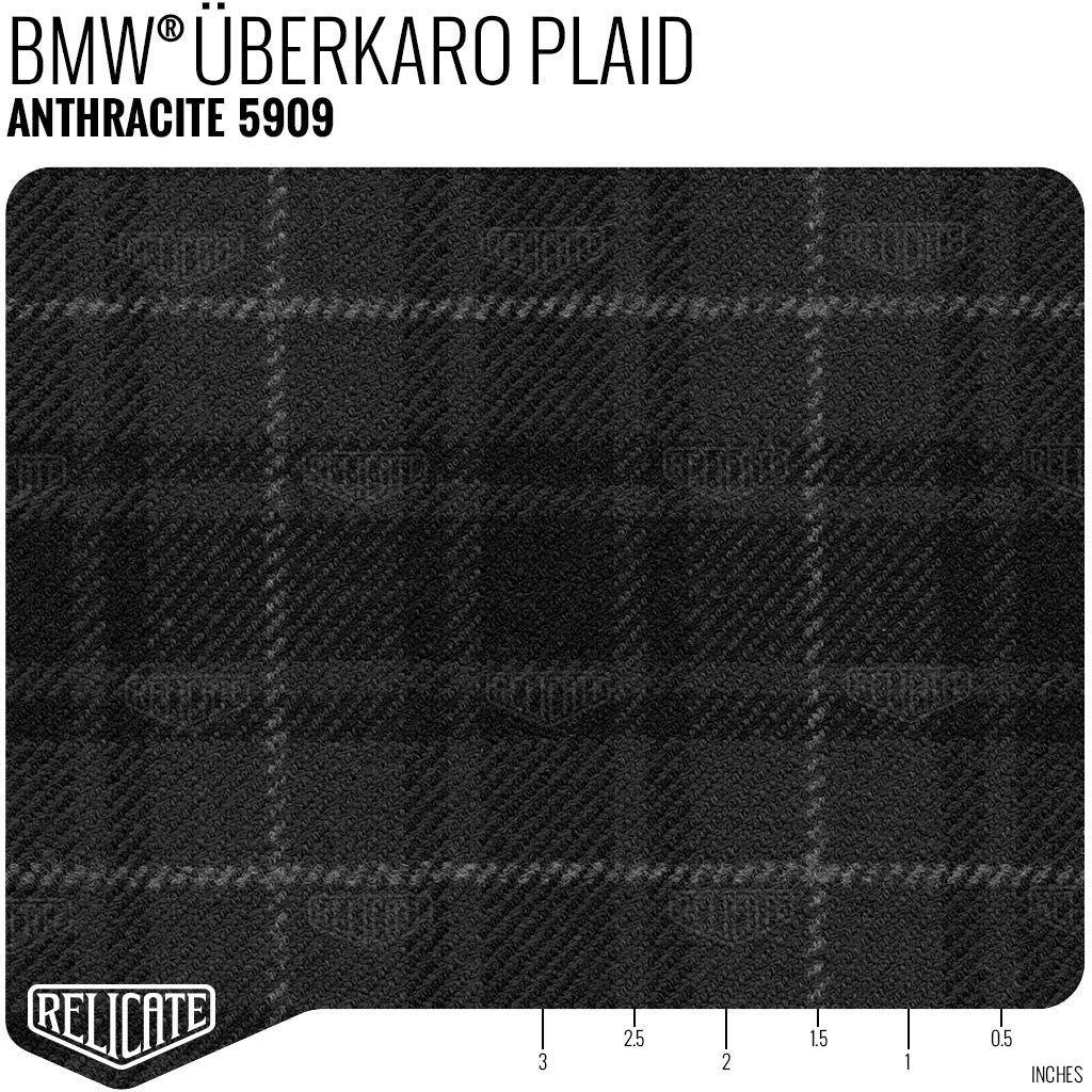 ÜBERKARO FABRIC FOR BMW - ANTHRACITE Product / Anthracite 5909 - Relicate Leather Automotive Interior Upholstery