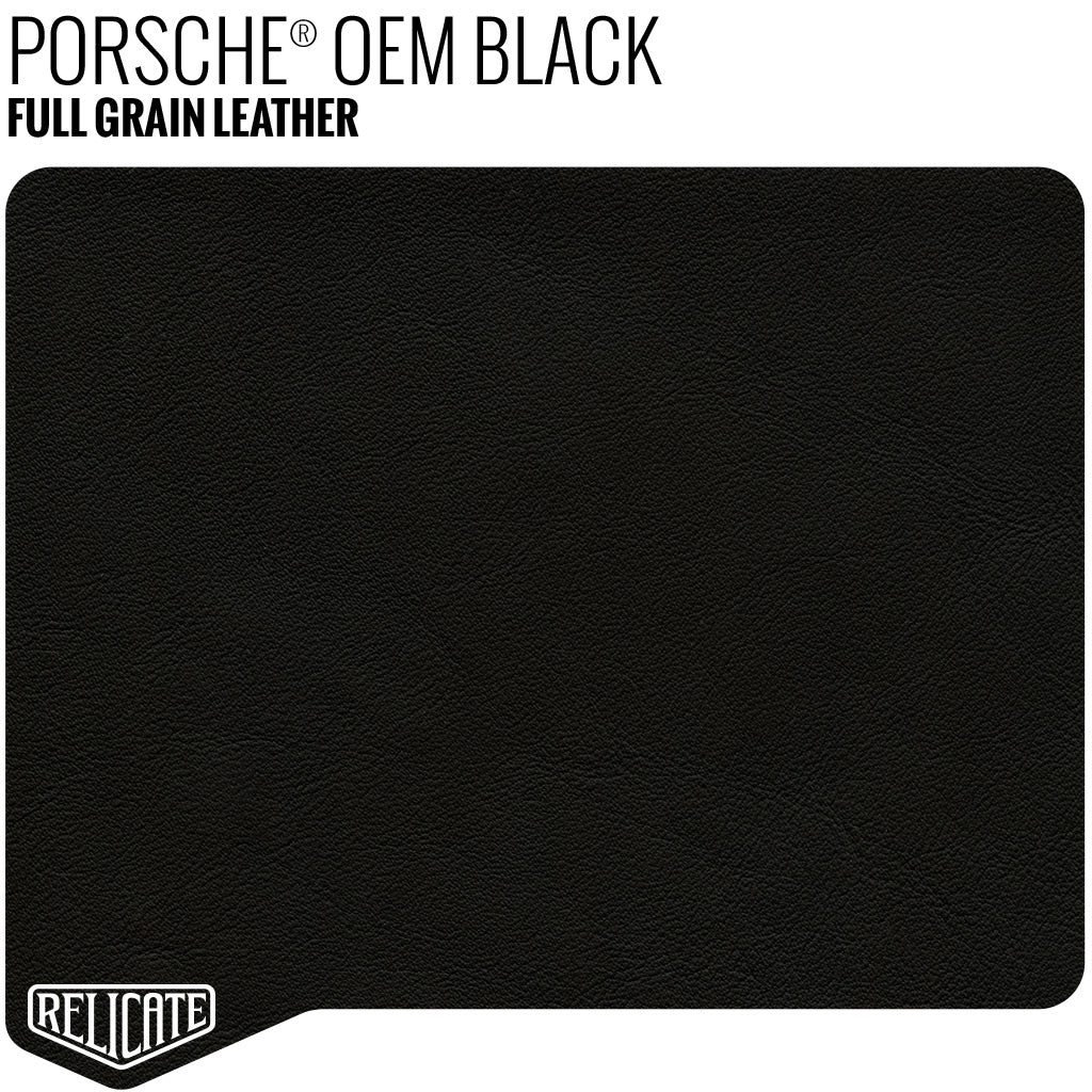PORSCHE OEM LEATHER - BLACK  - Relicate Leather Automotive Interior Upholstery