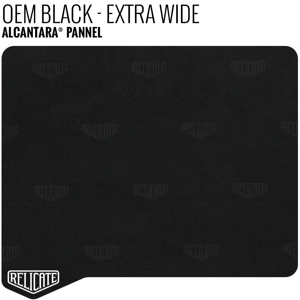 Alcantara Pannel - Extra Wide Black YARDAGE - Relicate Leather Automotive Interior Upholstery