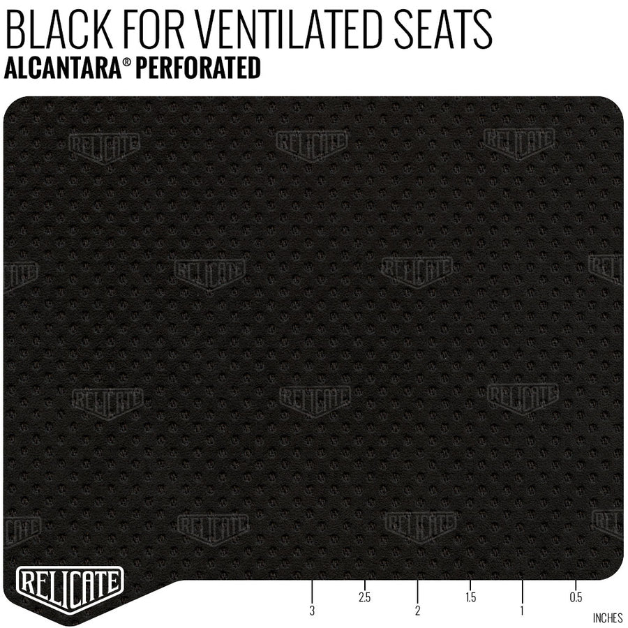 Alcantara Perforated for Ventilated Seats - Black Black / Product - Relicate Leather Automotive Interior Upholstery