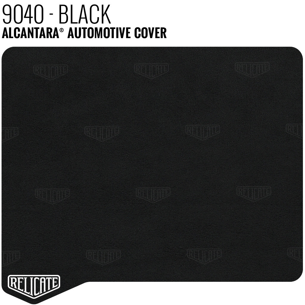 Alcantara Auto Cover - 9040 Black YARDAGE - Relicate Leather Automotive Interior Upholstery