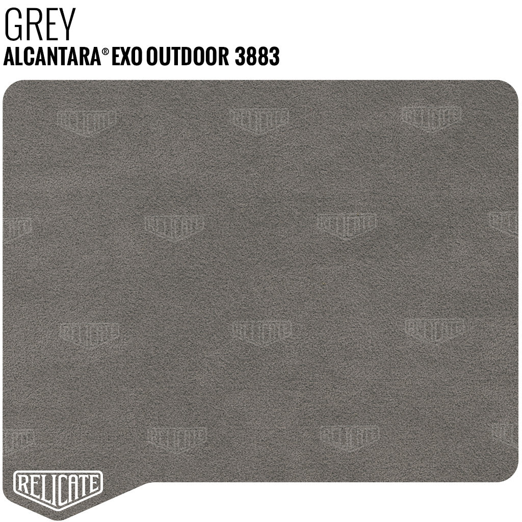 Alcantara Exo Outdoor 3883 Grey upholstery fabric for marine, boat, outdoor furniture, motorcycle seats and convertible cars and trucks.