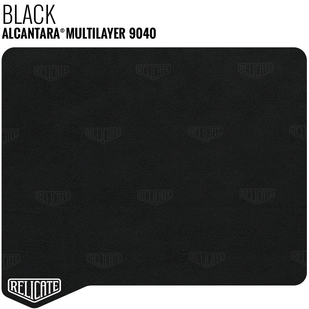Alcantara Multilayer - 9040 Black YARDAGE - Relicate Leather Automotive Interior Upholstery