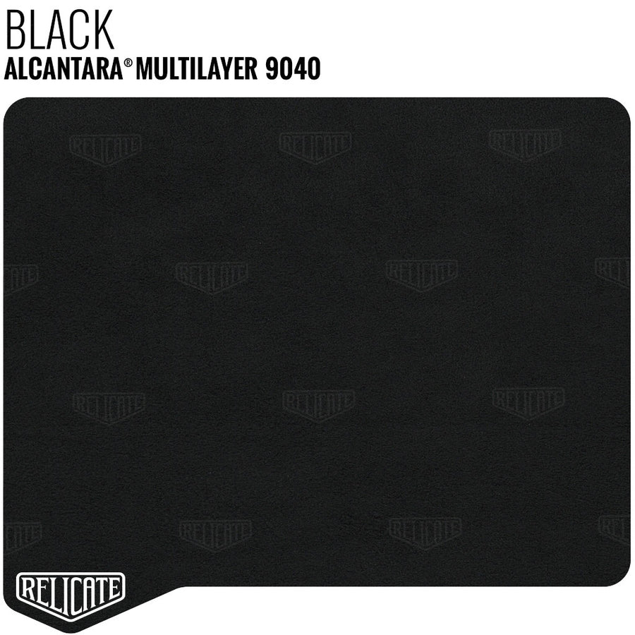 Alcantara Multilayer - 9040 Black YARDAGE - Relicate Leather Automotive Interior Upholstery