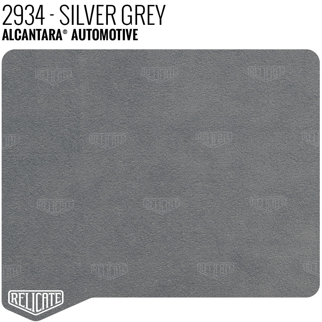 Alcantara Auto Panel - 2934 Silver Grey YARDAGE - Relicate Leather Automotive Interior Upholstery