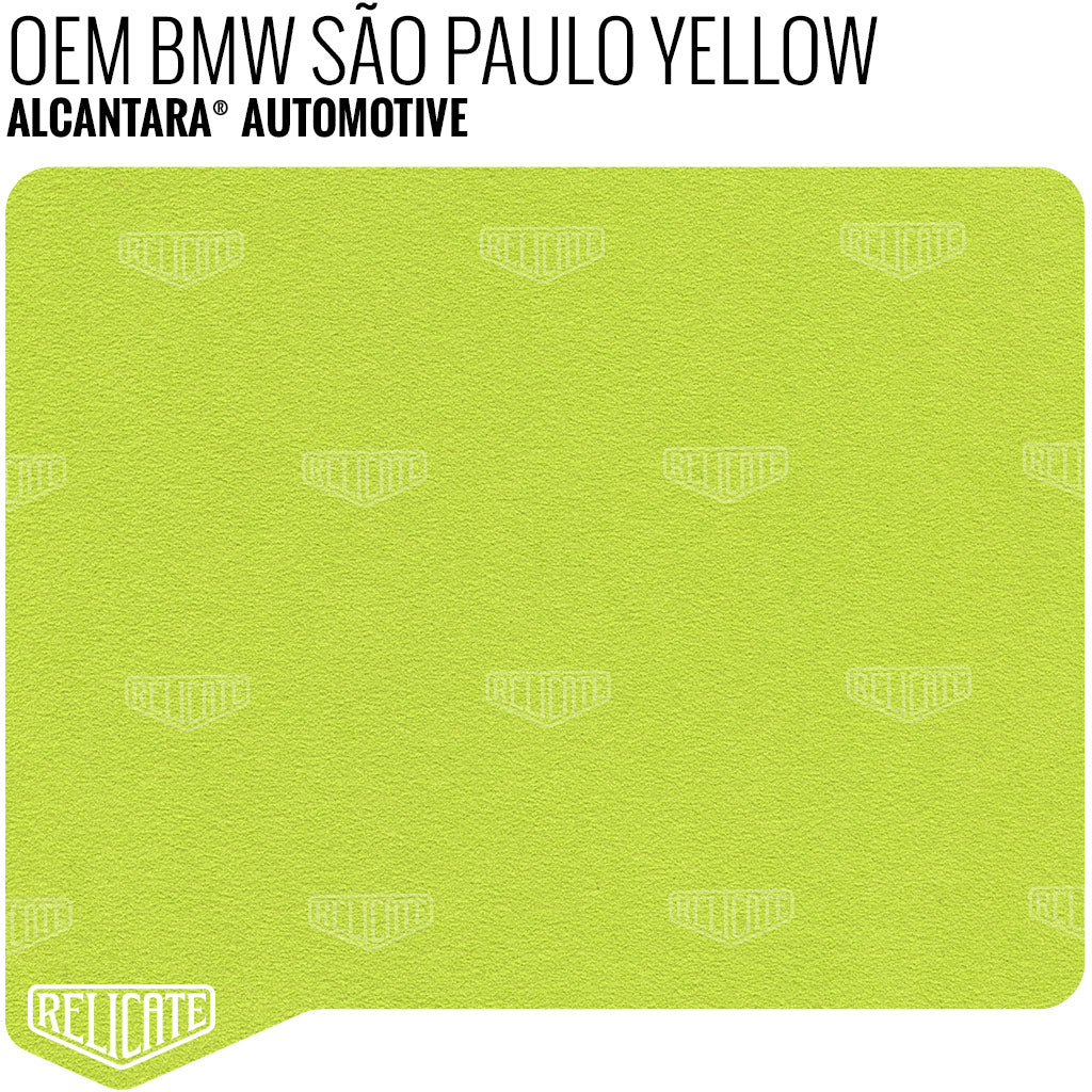 Alcantara Pannel - BMW São Paulo Yellow YARDAGE - Relicate Leather Automotive Interior Upholstery