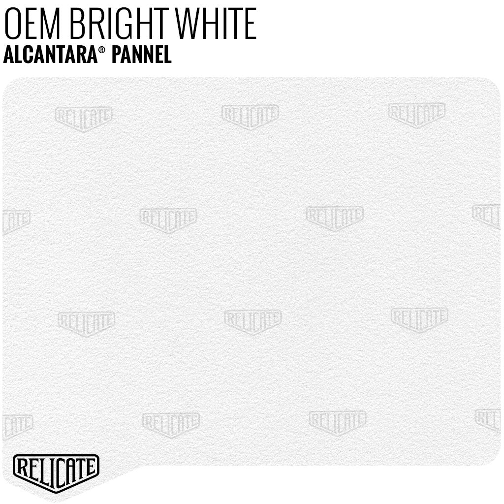 Alcantara Pannel - Bright White YARDAGE - Relicate Leather Automotive Interior Upholstery