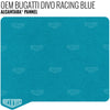Alcantara Pannel - Bugatti Divo Racing Blue YARDAGE - Relicate Leather Automotive Interior Upholstery