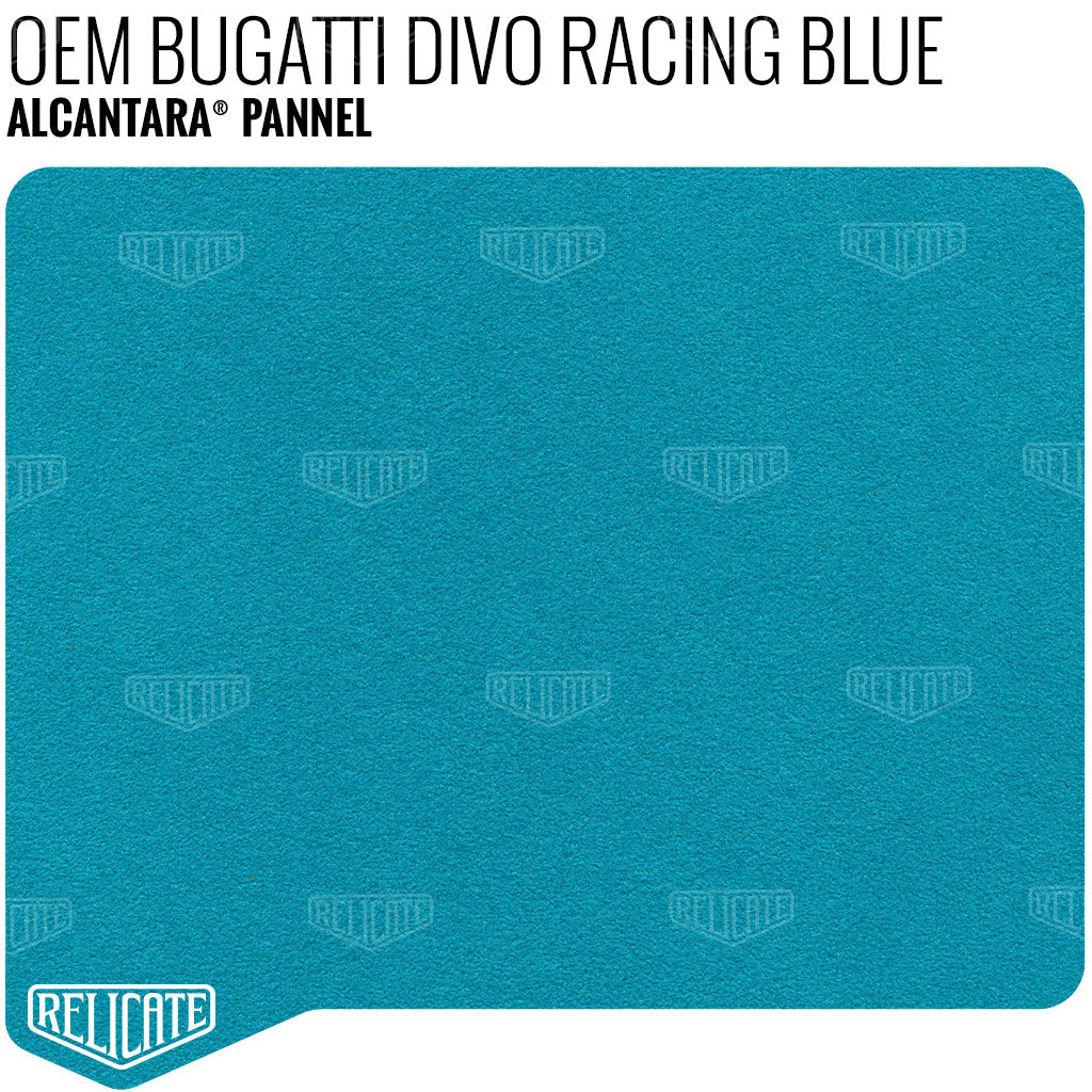Alcantara Pannel - Bugatti Divo Racing Blue YARDAGE - Relicate Leather Automotive Interior Upholstery