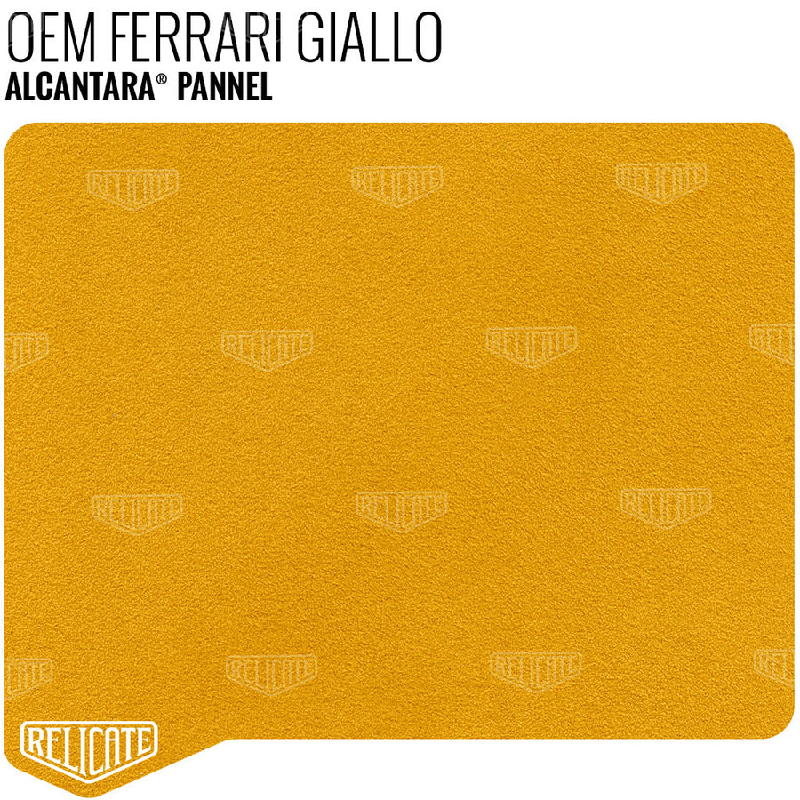 Alcantara Pannel - Ferrari Giallo (Yellow) YARDAGE - Relicate Leather Automotive Interior Upholstery