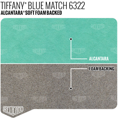 Alcantara Soft Foam Backed Product / Tiffany Blue Match 6322 - Relicate Leather Automotive Interior Upholstery