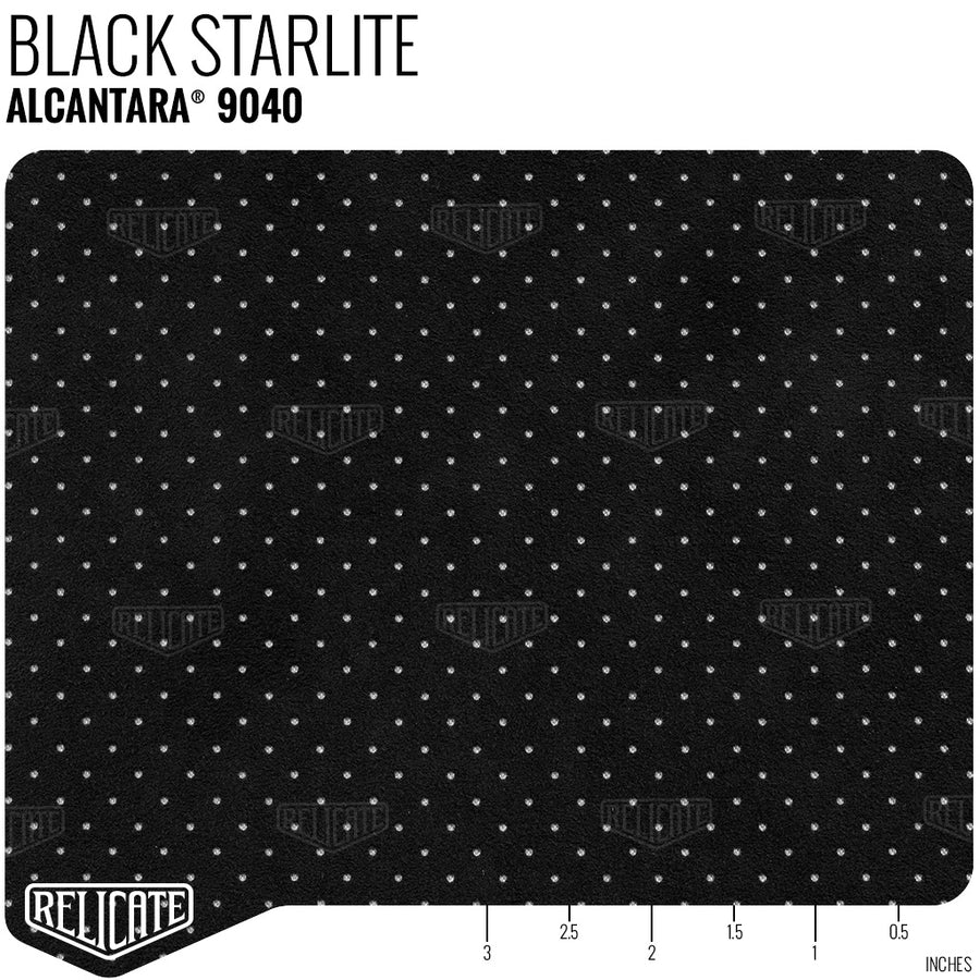 Alcantara Starlite Perforated - Black YARDAGE - Relicate Leather Automotive Interior Upholstery