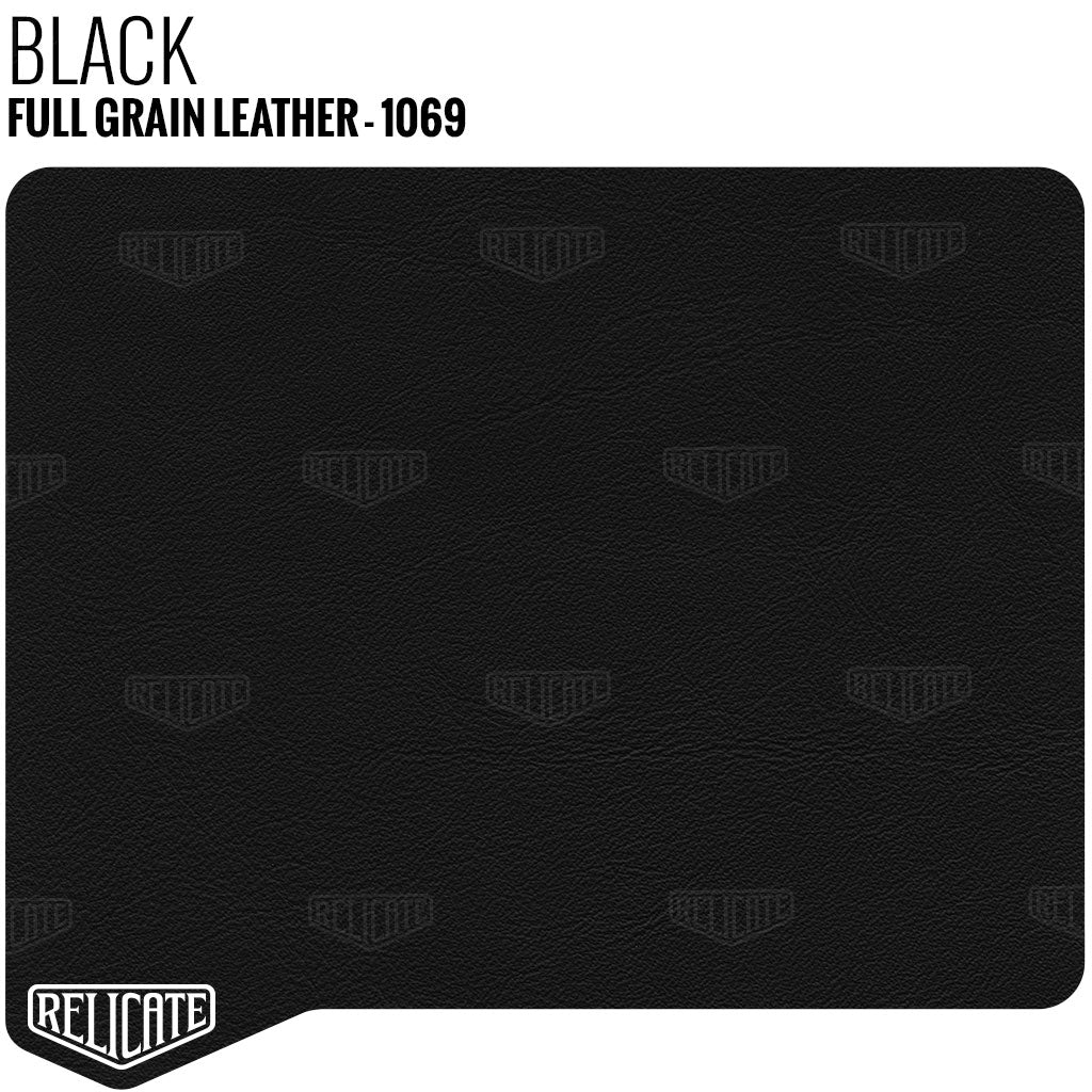 Black - 1069 Full Hide - Relicate Leather Automotive Interior Upholstery