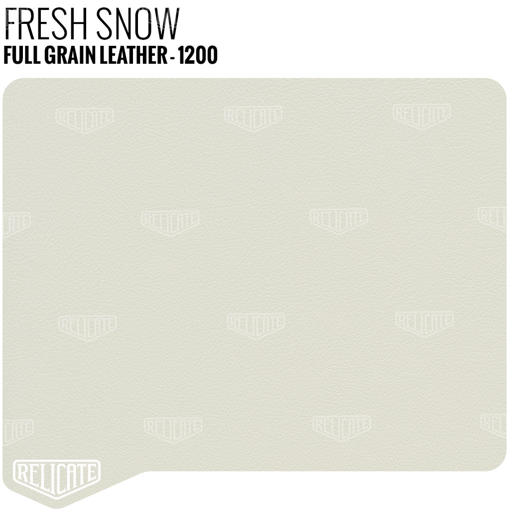 Fresh Snow - 1200 Full Hide - Relicate Leather Automotive Interior Upholstery