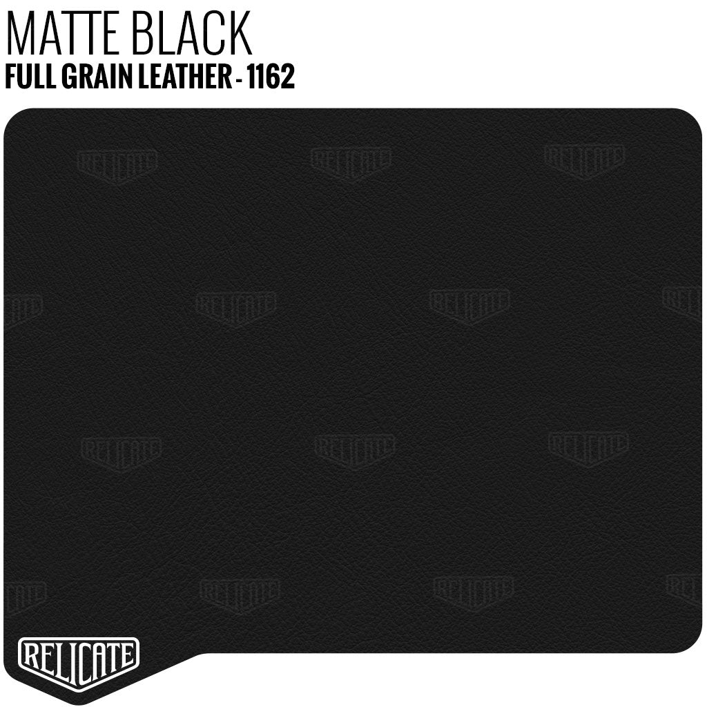 Matte Black - 1162 Full Hide - Relicate Leather Automotive Interior Upholstery