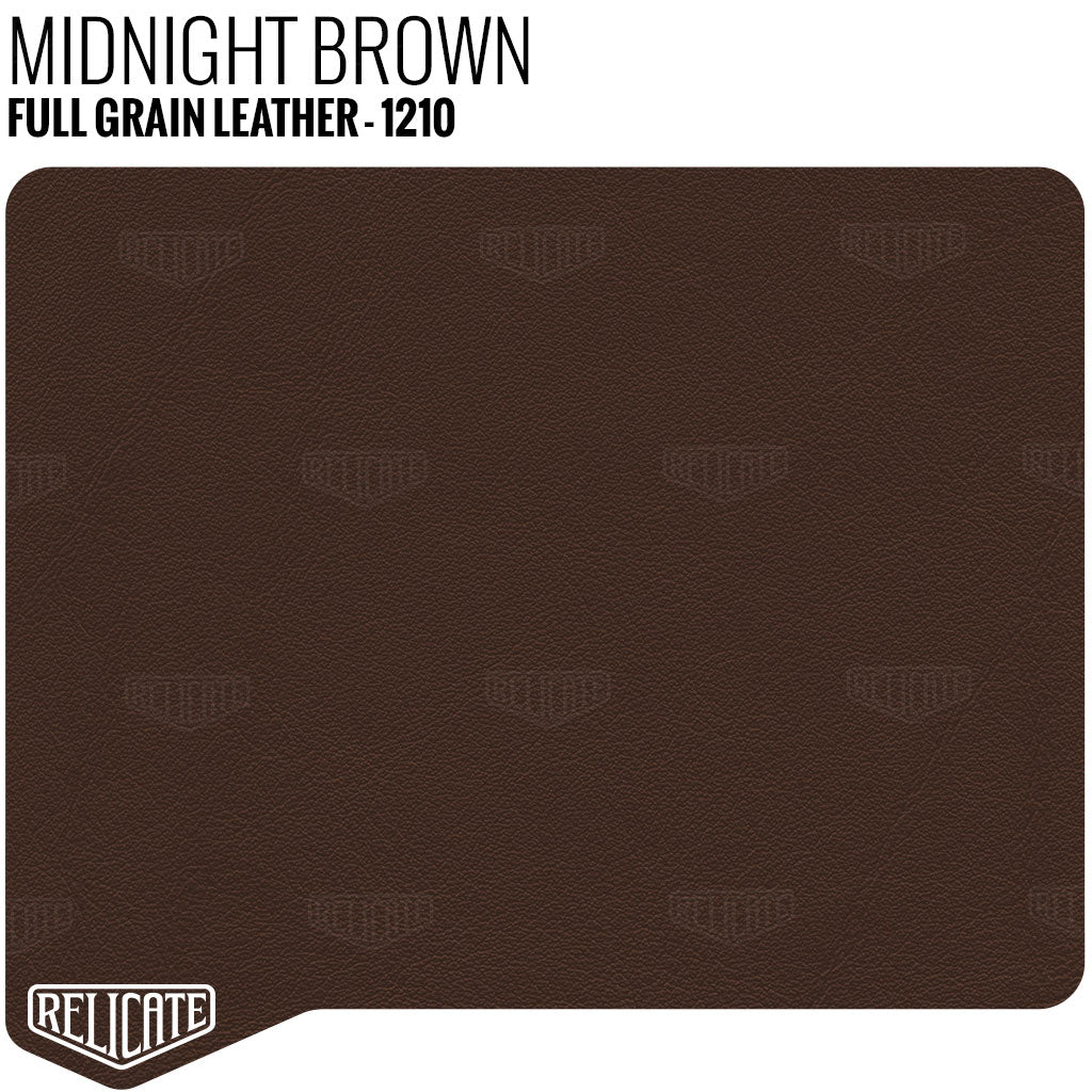 Midnight Brown - 1210 Full Hide - Relicate Leather Automotive Interior Upholstery