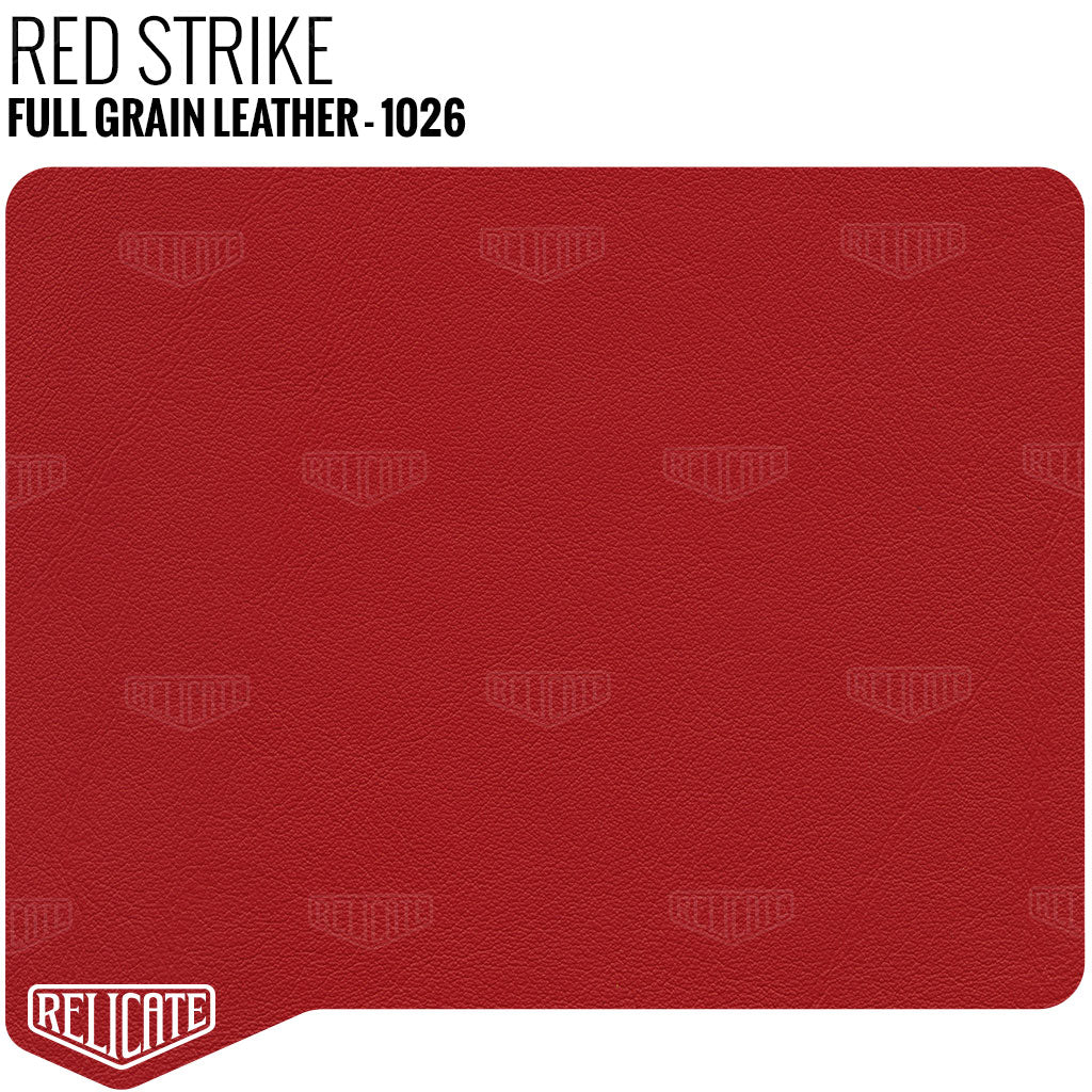 Red Strike - 1026 Full Hide - Relicate Leather Automotive Interior Upholstery