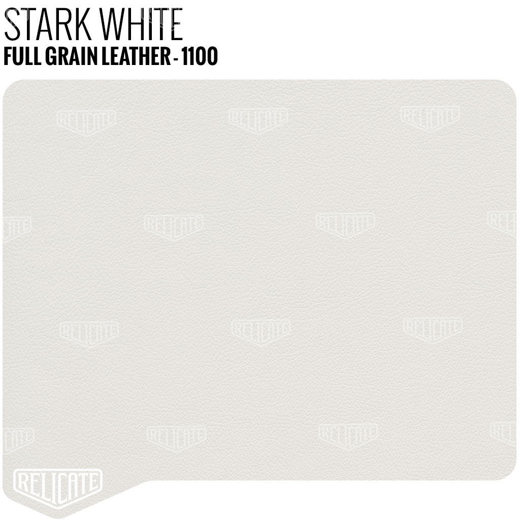 Stark White - 1100 Full Hide - Relicate Leather Automotive Interior Upholstery