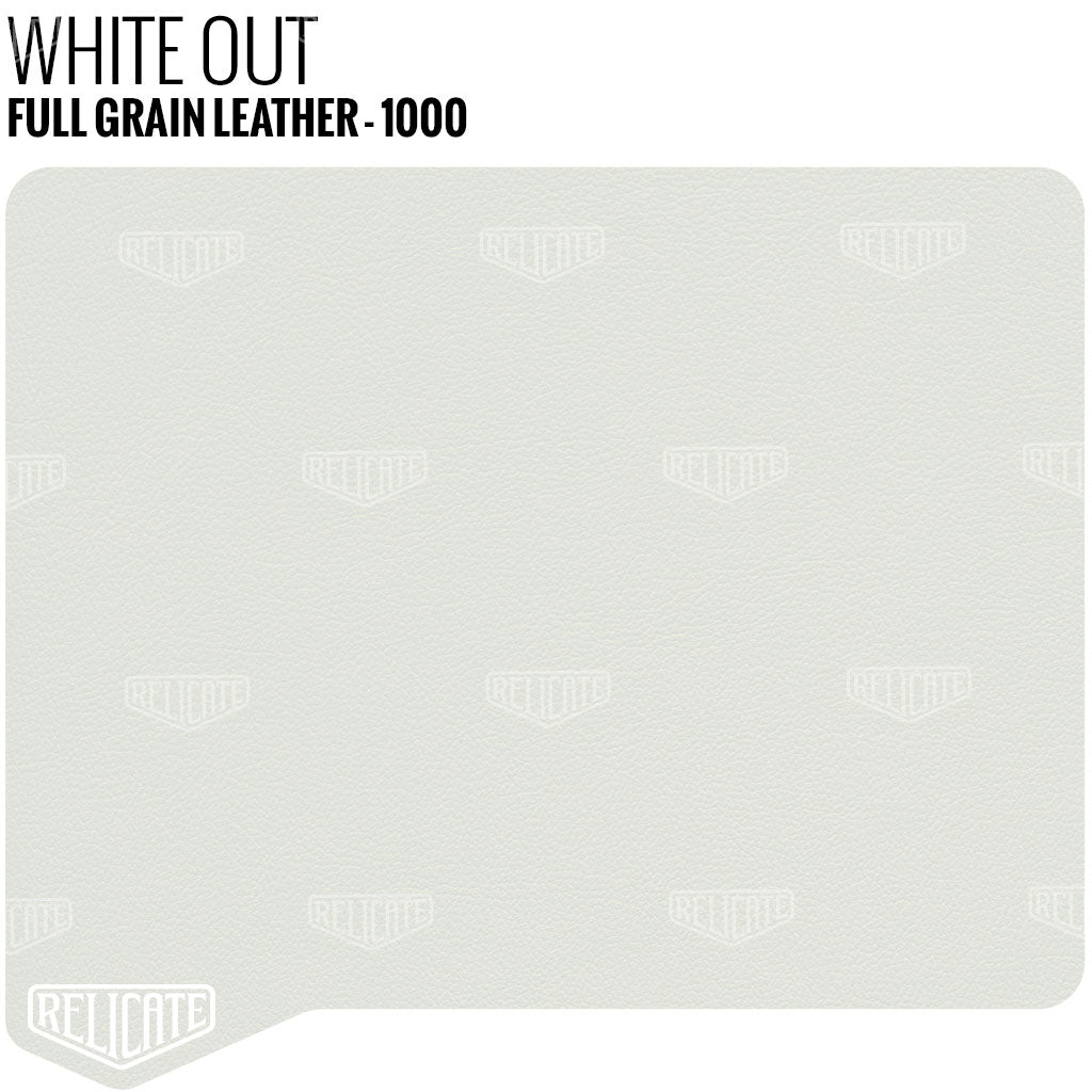 White Out - 1000 Full Hide - Relicate Leather Automotive Interior Upholstery