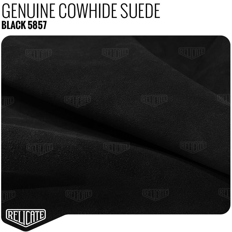 Genuine Cowhide Suede - Black