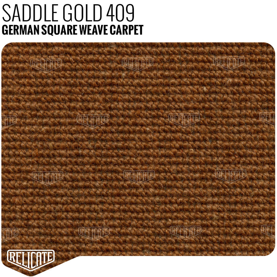 German Square Weave Carpet - Saddle Gold 409 Yardage - Relicate Leather Automotive Interior Upholstery