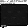 German Velour Carpet - Black Backless Yardage - Relicate Leather Automotive Interior Upholstery