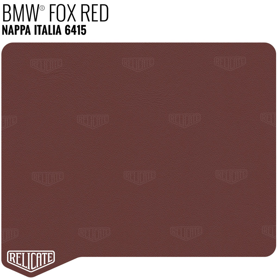 BMW® Fox Red Leather Sample - Relicate Leather Automotive Interior Upholstery