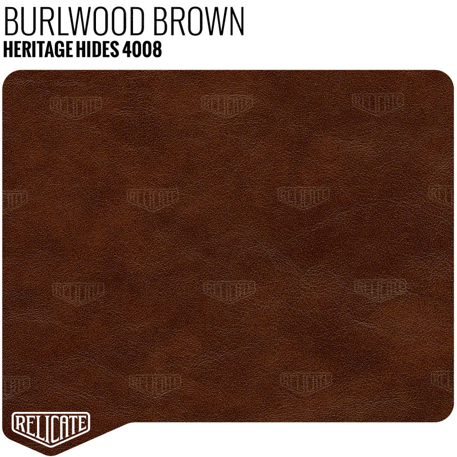 Heritage Hides - Burlwood Brown Product / Full Hide - Relicate Leather Automotive Interior Upholstery